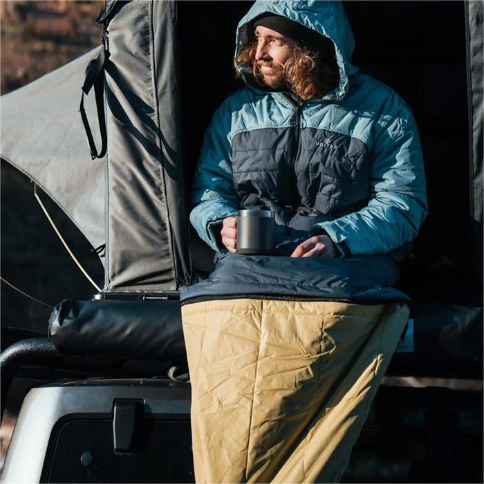 2023 Voited Premium Camping Wearable Sleeping Bag V22UN02SBSLS - Arctic Blue / Graphite / Dusty Sand